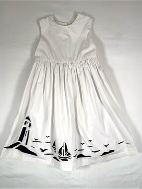 THREADS Girls Lighthouse Sailboat Dress 5T Nautical Coastal Seaside Preppy Yacht
